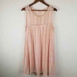 Umgee Pink Lace Dress Size Medium